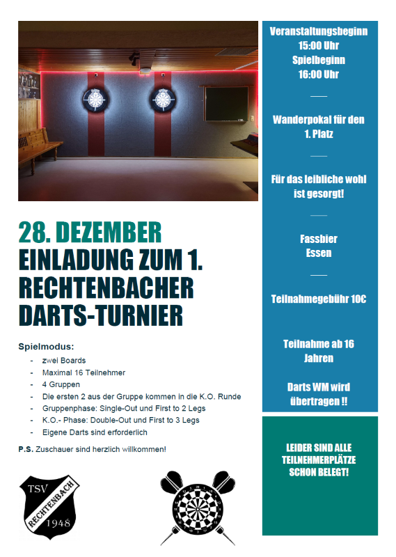Rechtenbacher Dartsturnier 2022