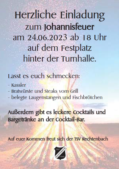 Johannisfeuer 2023 TSV Rechtenbach