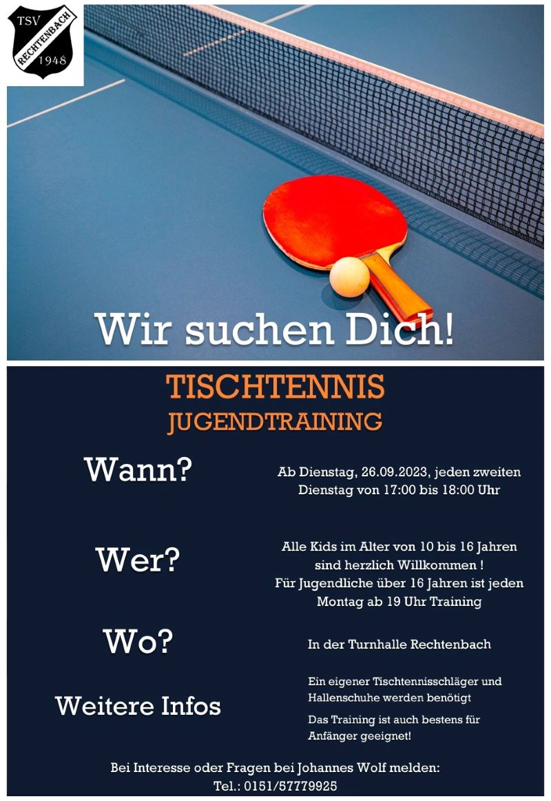 Tischtennis Jugend TSV Rechtenbach